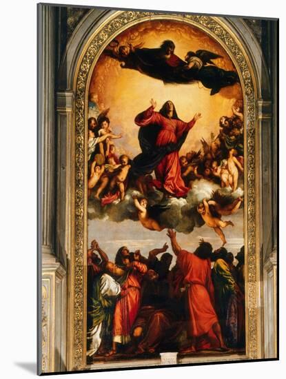 The Assumption of the Virgin, 1516-18-Titian (Tiziano Vecelli)-Mounted Giclee Print