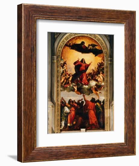 The Assumption of the Virgin, 1516-18-Titian (Tiziano Vecelli)-Framed Giclee Print