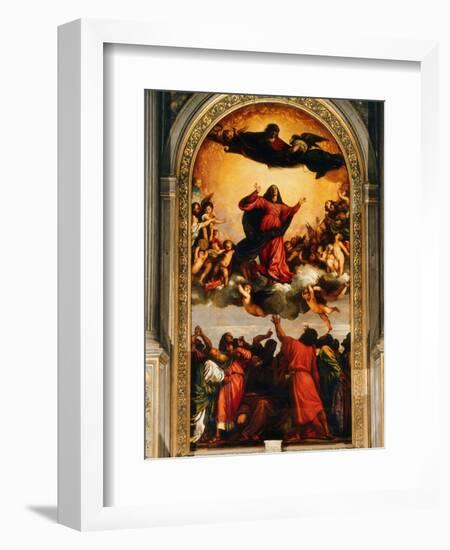 The Assumption of the Virgin, 1516-18-Titian (Tiziano Vecelli)-Framed Giclee Print