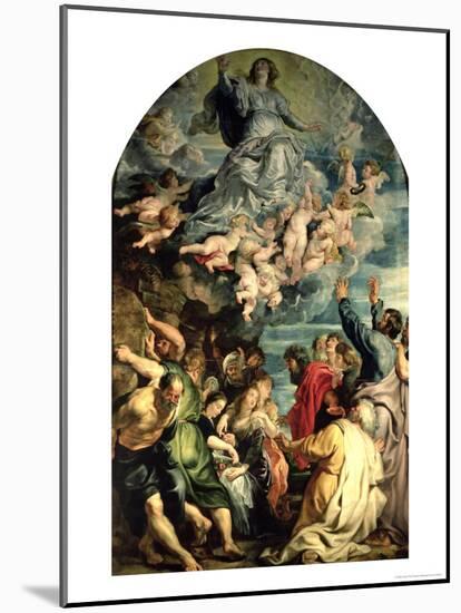 The Assumption of the Virgin Altarpiece, 1611/14-Peter Paul Rubens-Mounted Giclee Print