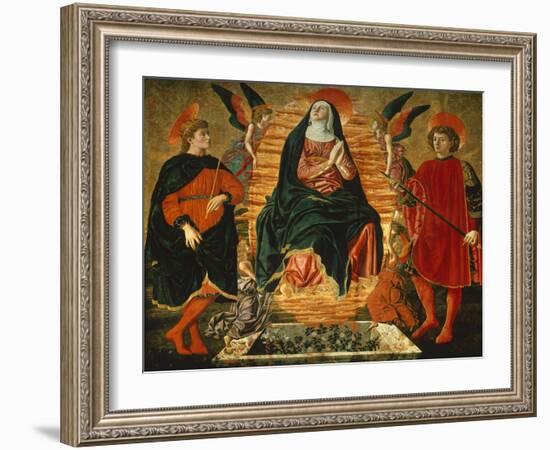 The Assumption of the Virgin and the Saints Julian and Miniato-Andrea Del Castagno-Framed Giclee Print