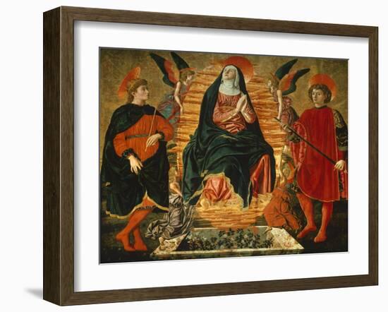 The Assumption of the Virgin and the Saints Julian and Miniato-Andrea Del Castagno-Framed Giclee Print