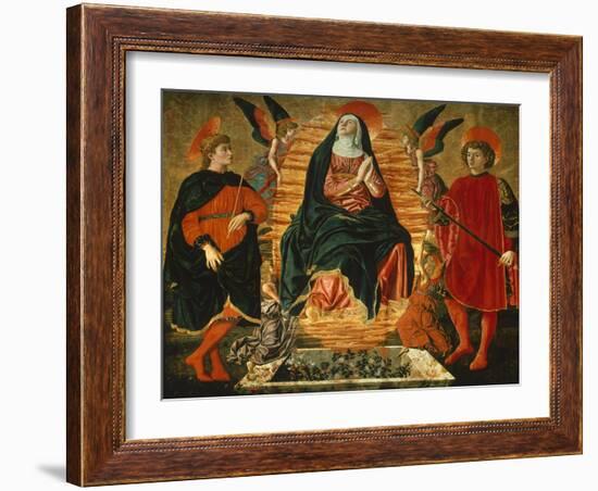 The Assumption of the Virgin and the Saints Julian and Miniato-Andrea Del Castagno-Framed Giclee Print