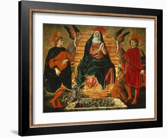 The Assumption of the Virgin and the Saints Julian and Miniato-Andrea Del Castagno-Framed Giclee Print