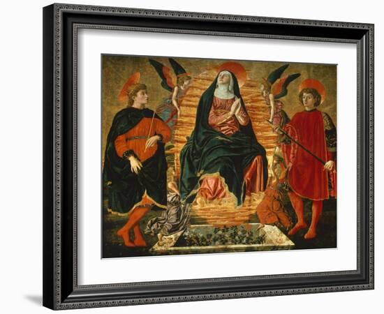 The Assumption of the Virgin and the Saints Julian and Miniato-Andrea Del Castagno-Framed Giclee Print