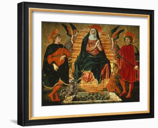 The Assumption of the Virgin and the Saints Julian and Miniato-Andrea Del Castagno-Framed Giclee Print