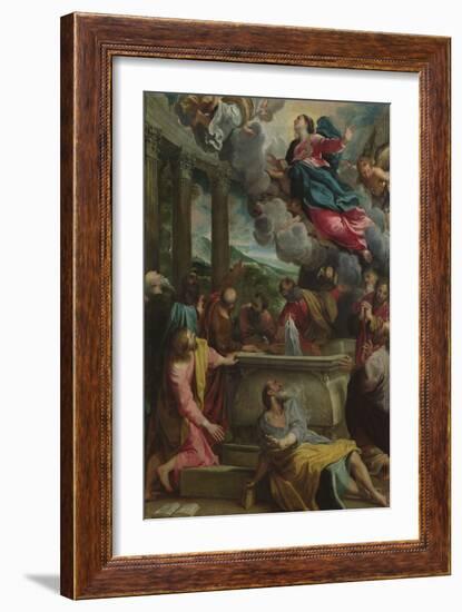 The Assumption of the Virgin, C.1590 (Oil on Canvas)-Annibale Carracci-Framed Giclee Print