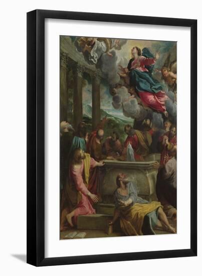 The Assumption of the Virgin, C.1590 (Oil on Canvas)-Annibale Carracci-Framed Giclee Print