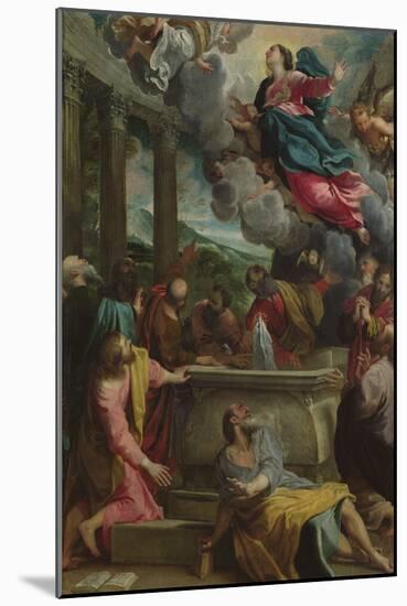 The Assumption of the Virgin, C.1590 (Oil on Canvas)-Annibale Carracci-Mounted Giclee Print