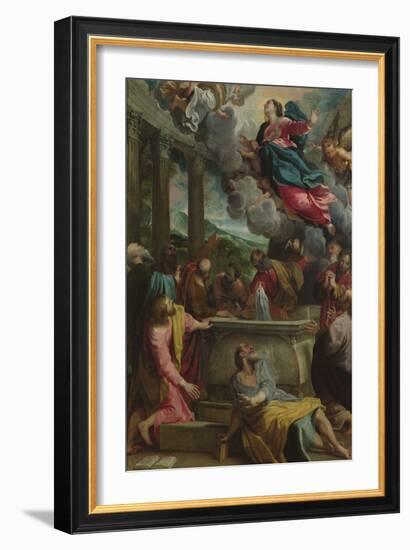 The Assumption of the Virgin, C.1590 (Oil on Canvas)-Annibale Carracci-Framed Giclee Print