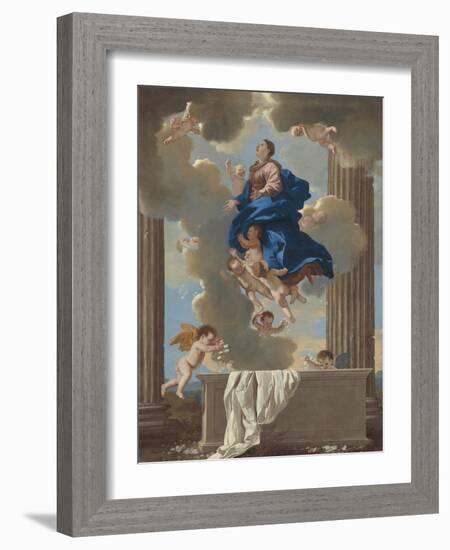 The Assumption of the Virgin, c.1630-32-Nicolas Poussin-Framed Giclee Print