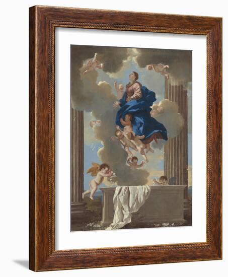 The Assumption of the Virgin, c.1630-32-Nicolas Poussin-Framed Giclee Print