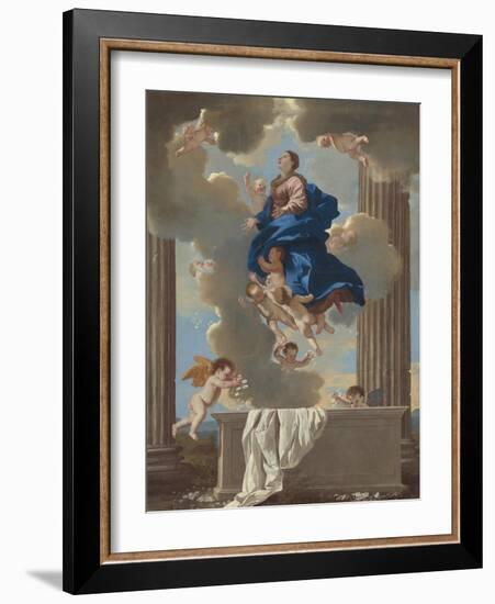 The Assumption of the Virgin, c.1630-32-Nicolas Poussin-Framed Giclee Print