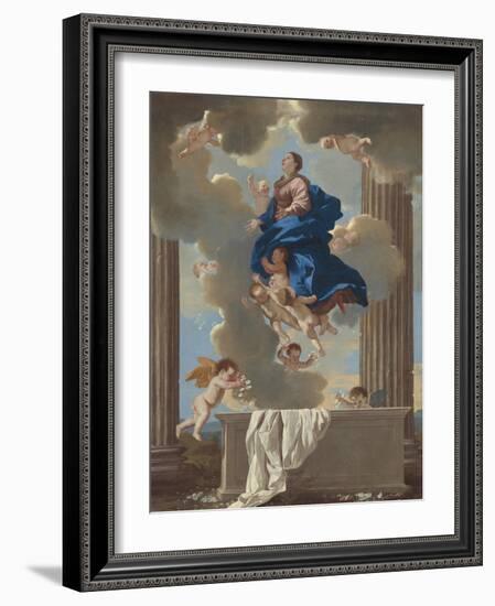 The Assumption of the Virgin, c.1630-32-Nicolas Poussin-Framed Giclee Print