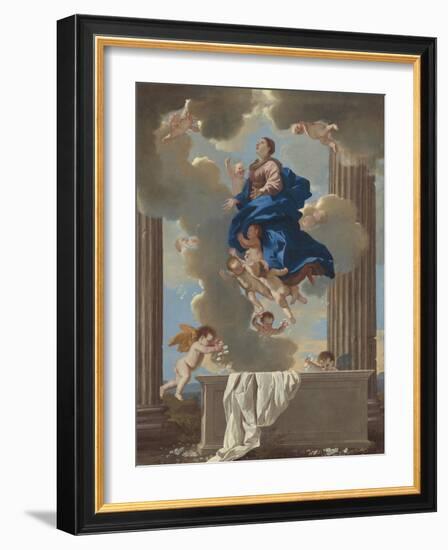 The Assumption of the Virgin, c.1630-32-Nicolas Poussin-Framed Giclee Print