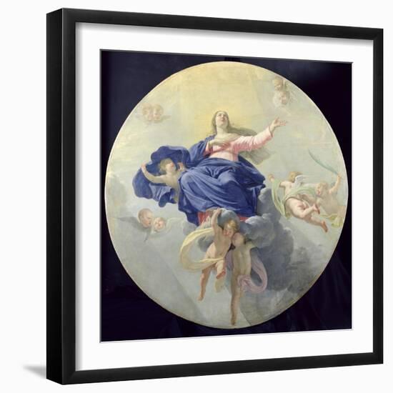 The Assumption of the Virgin, c.1656-Philippe De Champaigne-Framed Giclee Print