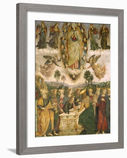 The Assumption of the Virgin-Bernardino di Betto Pinturicchio-Framed Giclee Print