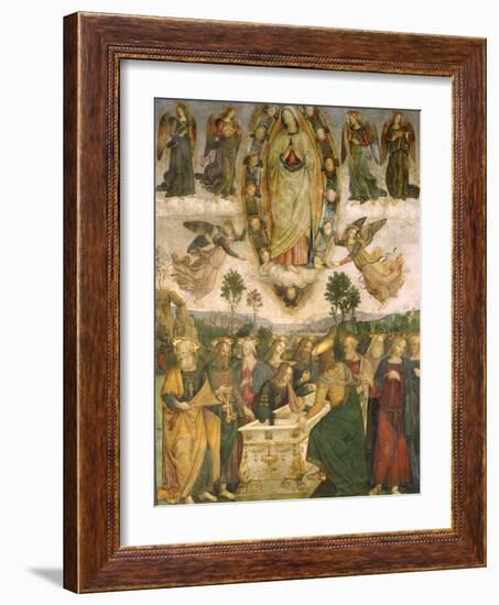 The Assumption of the Virgin-Bernardino di Betto Pinturicchio-Framed Giclee Print