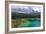 The Astonishing Colours of the Water of the Karersee, in Trentino, During a Rainy Day-Fabio Lotti-Framed Photographic Print