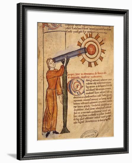 The Astronomer, Miniature from the Treaty of Astrology, Latin Manuscript-null-Framed Giclee Print