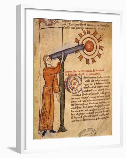 The Astronomer, Miniature from the Treaty of Astrology, Latin Manuscript-null-Framed Giclee Print