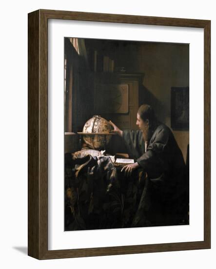 'The Astronomer', painting by Jan Vermeer, 1668-Werner Forman-Framed Photographic Print
