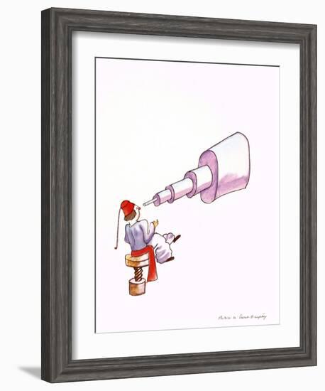 The Astronomer-Antoine de Saint-Exupéry-Framed Art Print