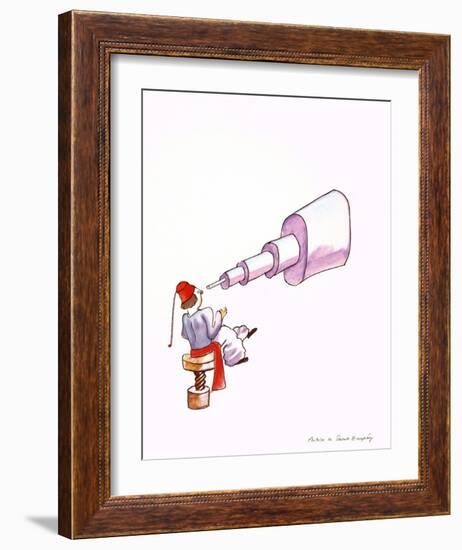 The Astronomer-Antoine de Saint-Exupéry-Framed Art Print