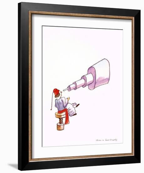 The Astronomer-Antoine de Saint-Exupéry-Framed Art Print