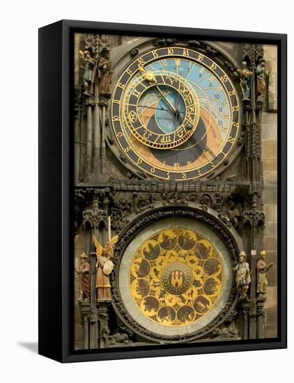 The Astronomical Clock, Prague, Czech Republic-Russell Young-Framed Premier Image Canvas