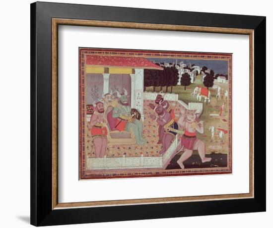 The Asura Kumbha and His Court of Demons, circa 1800-null-Framed Giclee Print