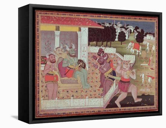 The Asura Kumbha and His Court of Demons, circa 1800-null-Framed Premier Image Canvas