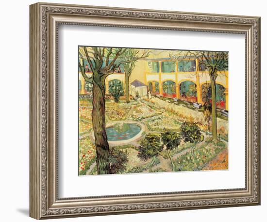 The Asylum Garden at Arles, c.1889-Vincent van Gogh-Framed Premium Giclee Print