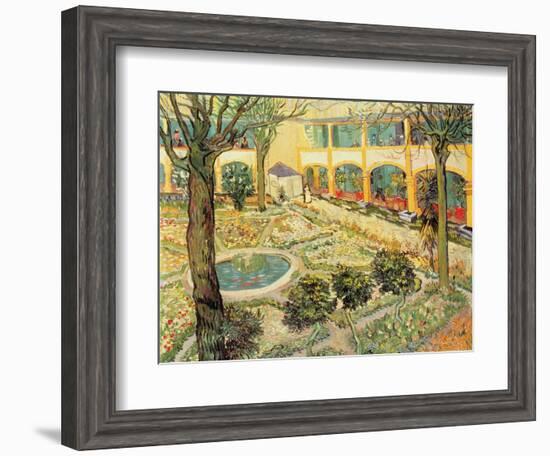 The Asylum Garden at Arles, c.1889-Vincent van Gogh-Framed Premium Giclee Print