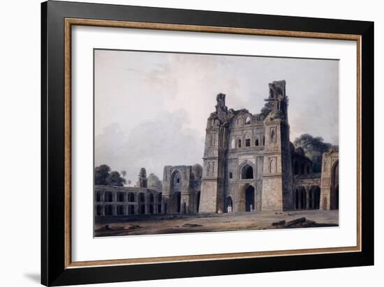 The Atala Mosque, Jaunpur, Uttar Pradesh, (Pencil, Pen and Black Ink, W/C)-Thomas & William Daniell-Framed Giclee Print