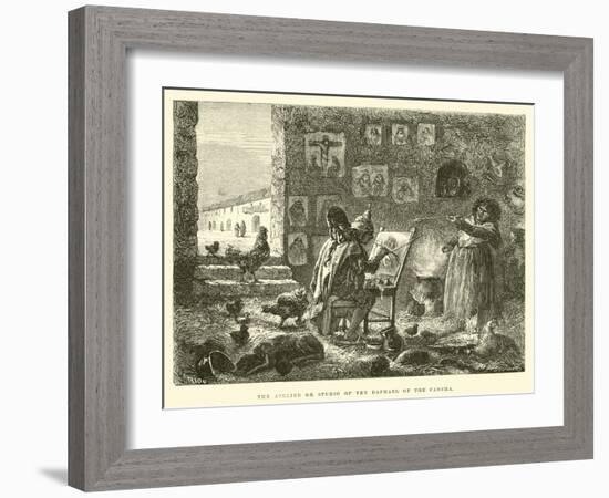 The Atelier or Studio of the Raphael of the Cancha-Édouard Riou-Framed Giclee Print