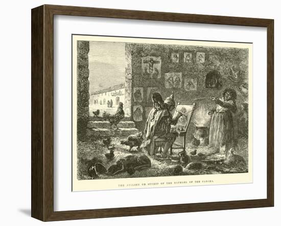 The Atelier or Studio of the Raphael of the Cancha-Édouard Riou-Framed Giclee Print