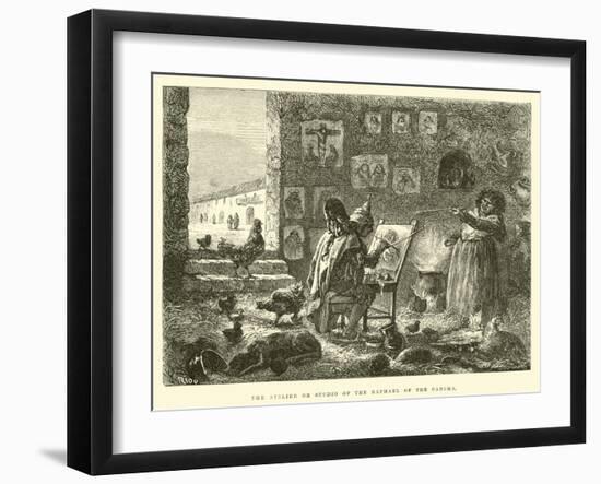 The Atelier or Studio of the Raphael of the Cancha-Édouard Riou-Framed Giclee Print