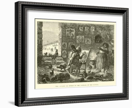 The Atelier or Studio of the Raphael of the Cancha-Édouard Riou-Framed Giclee Print