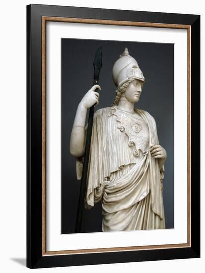 The Athena Giustiniani. Roman Copy of a Greek Statue of Pallas Athena. 2nd Century. Detail-null-Framed Photographic Print