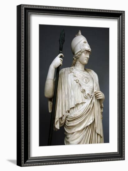 The Athena Giustiniani. Roman Copy of a Greek Statue of Pallas Athena. 2nd Century. Detail-null-Framed Photographic Print