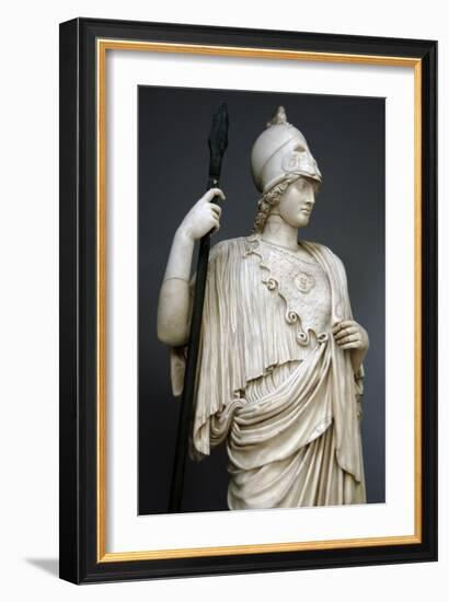 The Athena Giustiniani. Roman Copy of a Greek Statue of Pallas Athena. 2nd Century. Detail-null-Framed Photographic Print