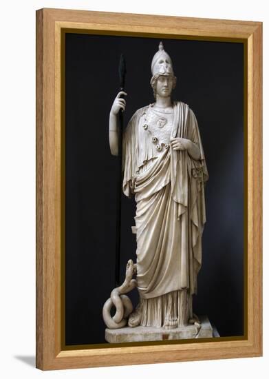 The Athena Giustiniani. Roman Copy of a Greek Statue of Pallas Athena. 2nd Century-null-Framed Premier Image Canvas