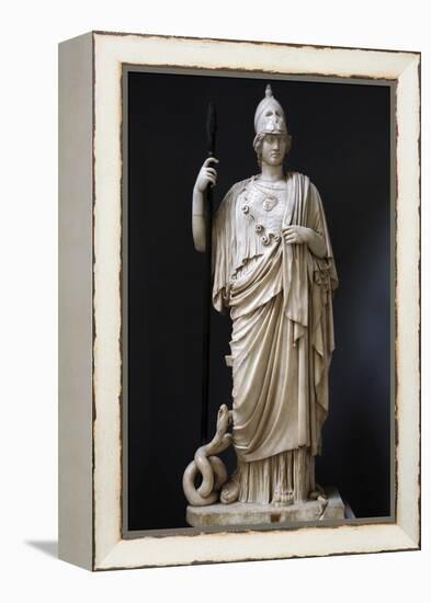 The Athena Giustiniani. Roman Copy of a Greek Statue of Pallas Athena. 2nd Century-null-Framed Premier Image Canvas