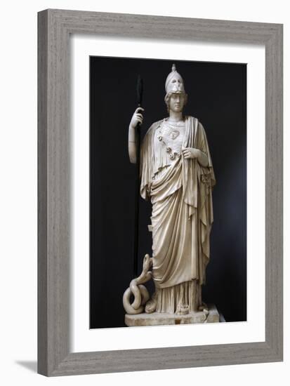 The Athena Giustiniani. Roman Copy of a Greek Statue of Pallas Athena. 2nd Century-null-Framed Photographic Print