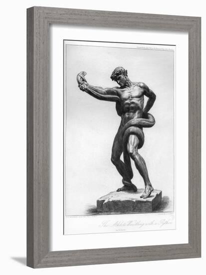 The Athlete Wrestling with a Python, C1880-1882-A Gilbert-Framed Giclee Print