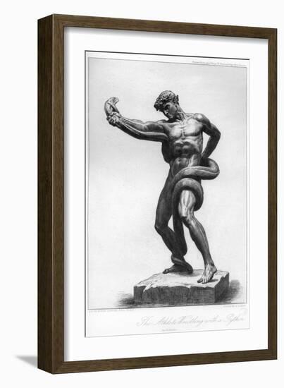 The Athlete Wrestling with a Python, C1880-1882-A Gilbert-Framed Giclee Print