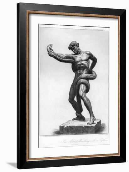 The Athlete Wrestling with a Python, C1880-1882-A Gilbert-Framed Giclee Print