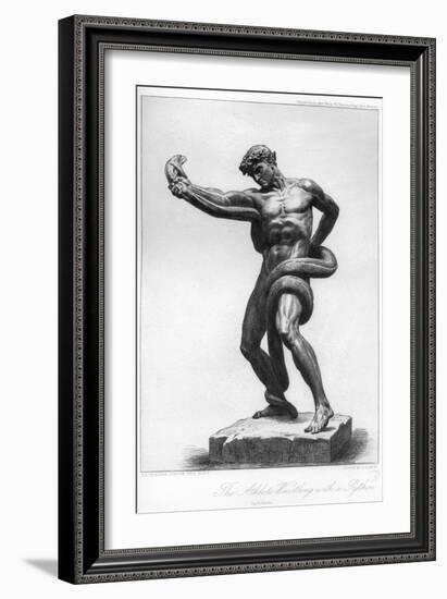 The Athlete Wrestling with a Python, C1880-1882-A Gilbert-Framed Giclee Print