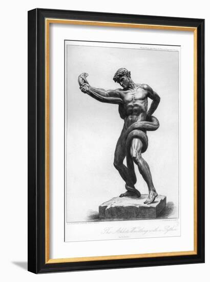 The Athlete Wrestling with a Python, C1880-1882-A Gilbert-Framed Giclee Print